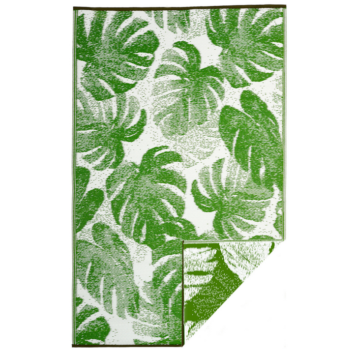 Panama Lime Green Botanical Area Rug