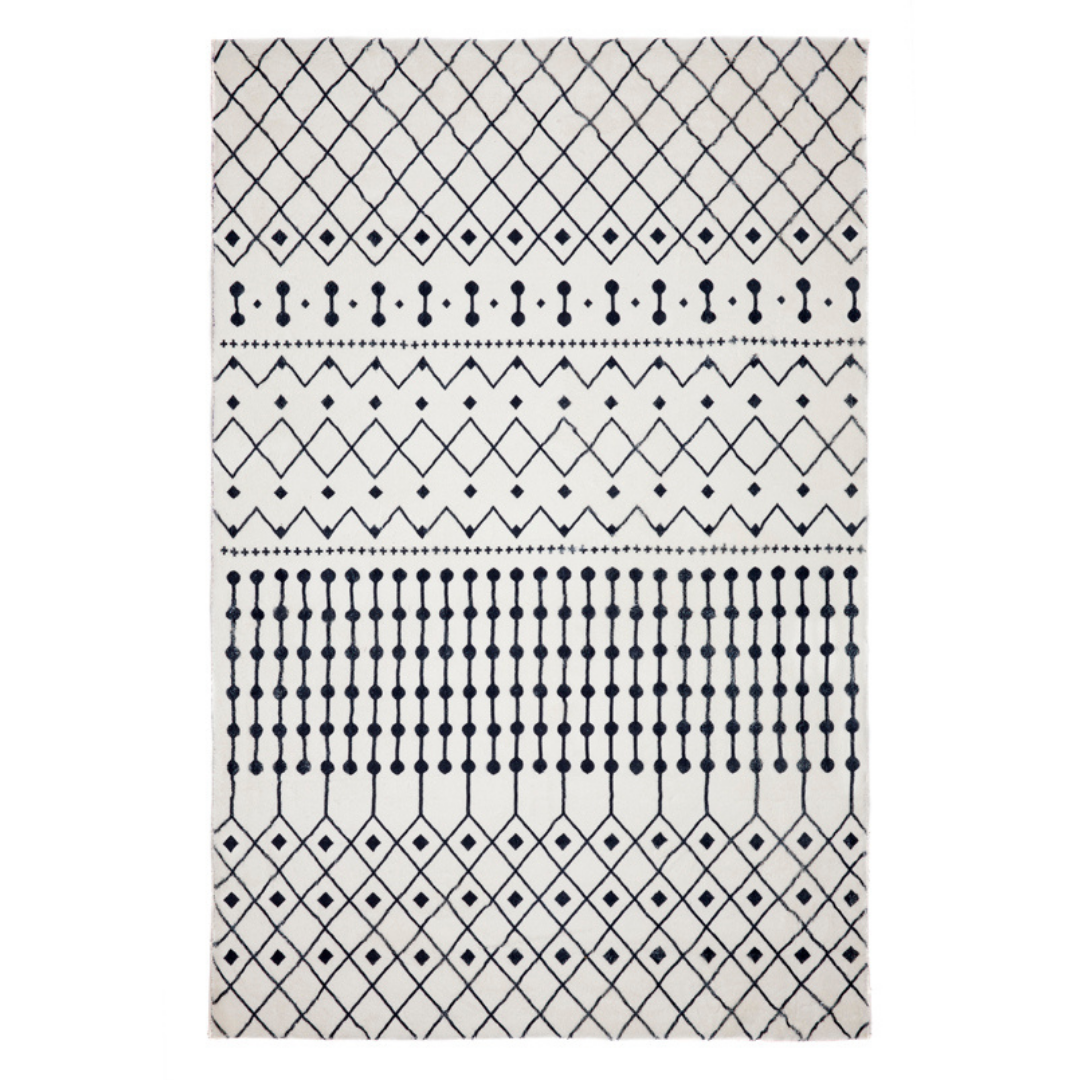 Skon Ivory Tribal Modern Rug