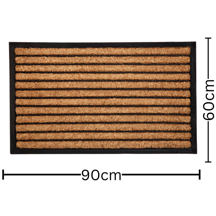 Stripes Rubber Bordered Coir Doormat