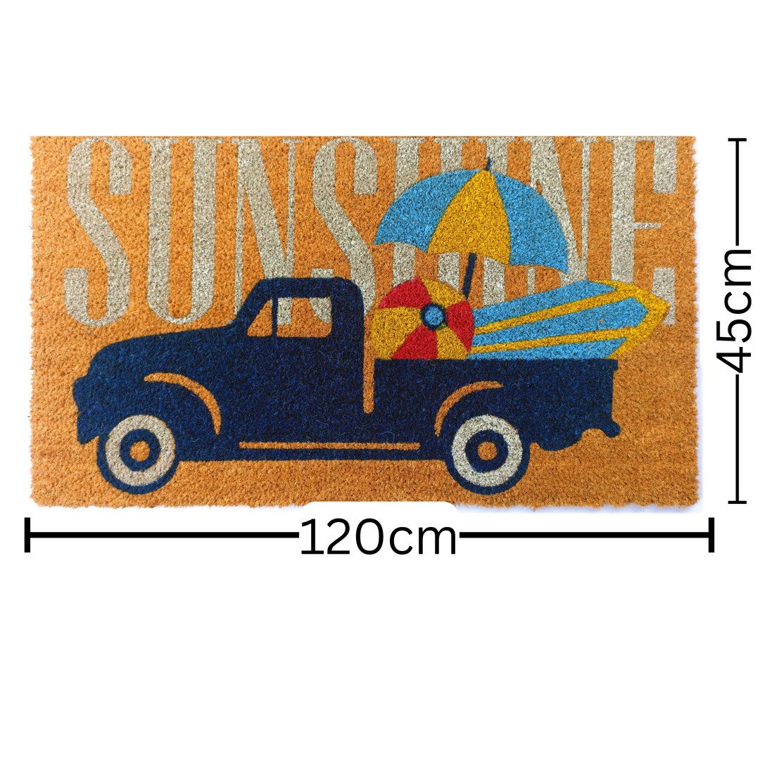 Sunshine Multicolour PVC Backed Coir Doormat