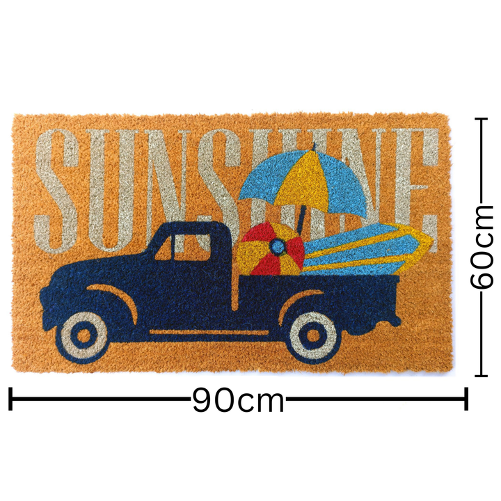 Sunshine Multicolour PVC Backed Coir Doormat