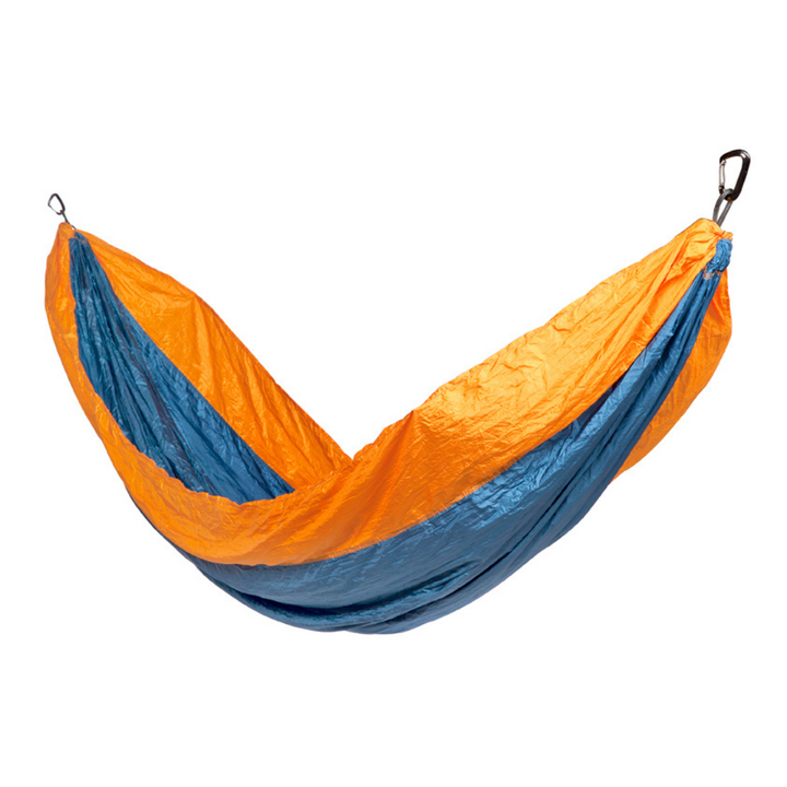 Travel Hammock - Majolica Blue Body & Dark Cheddar Border