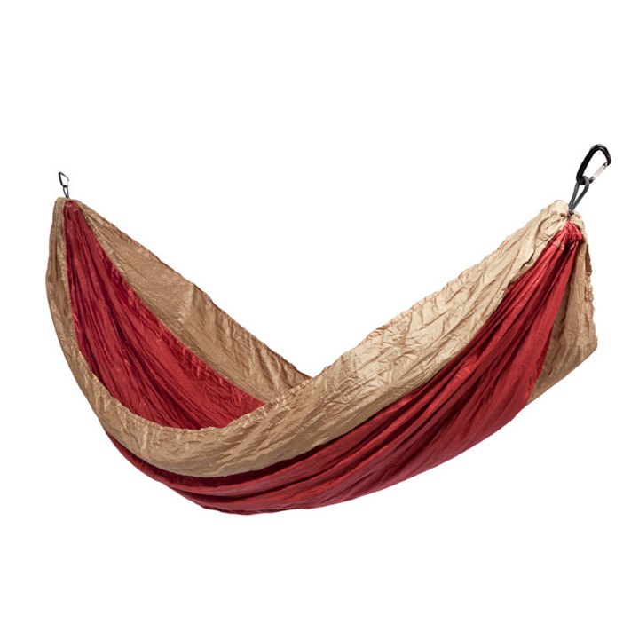 Travel Hammock - Ruby Wine Body & Lead Grey Border