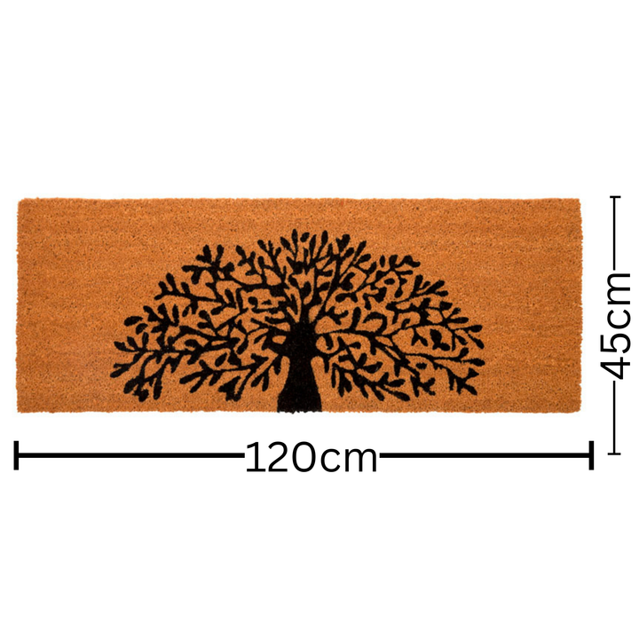 Tree Of Life PVC Backed Long Door Mat For Double Doors