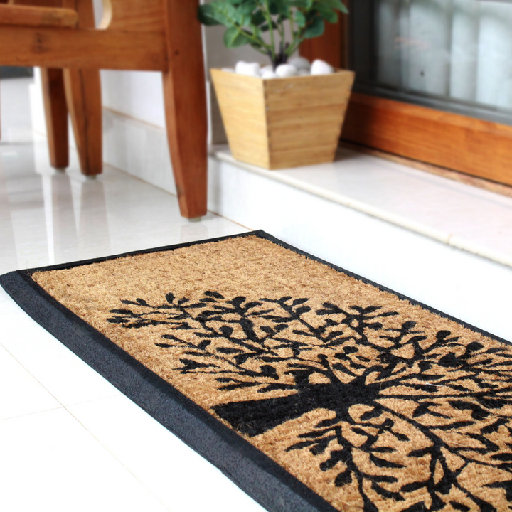 Tree of Life Rubber Bordered Coir Doormat