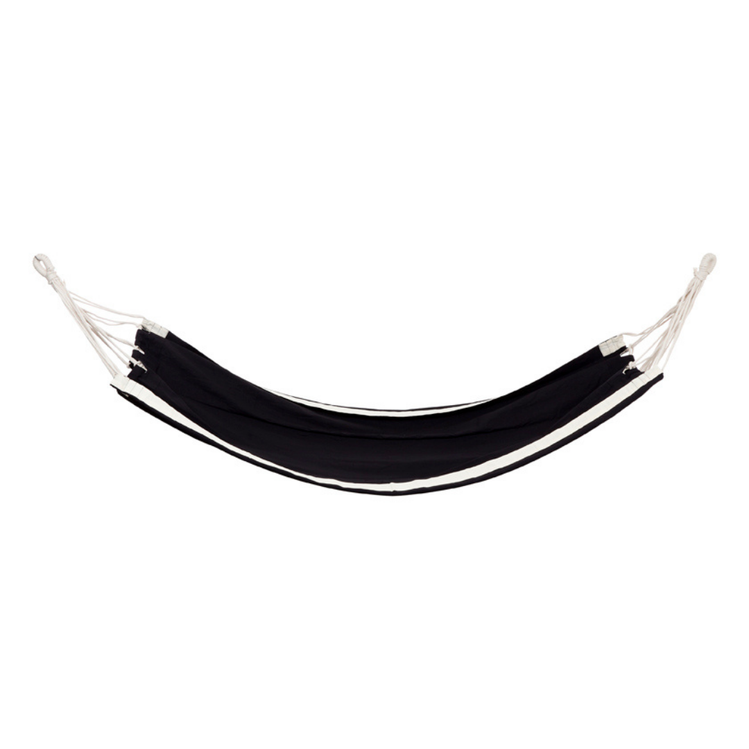 Verano Black with Cream Edges 100% Cotton Hammock