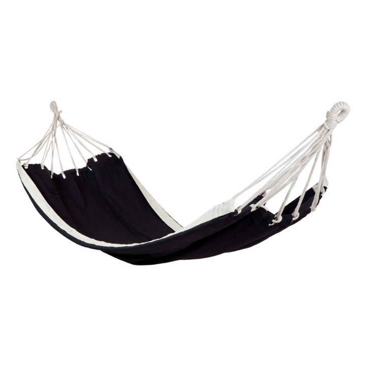 Verano Black with Cream Edges 100% Cotton Hammock