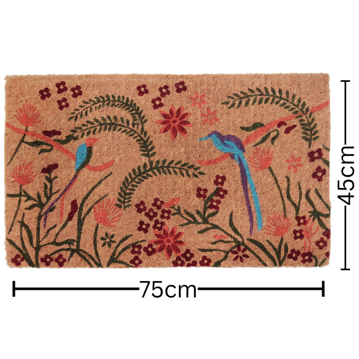 45x75 cm Vivid Multicolour Decorative Thick Coir Doormat