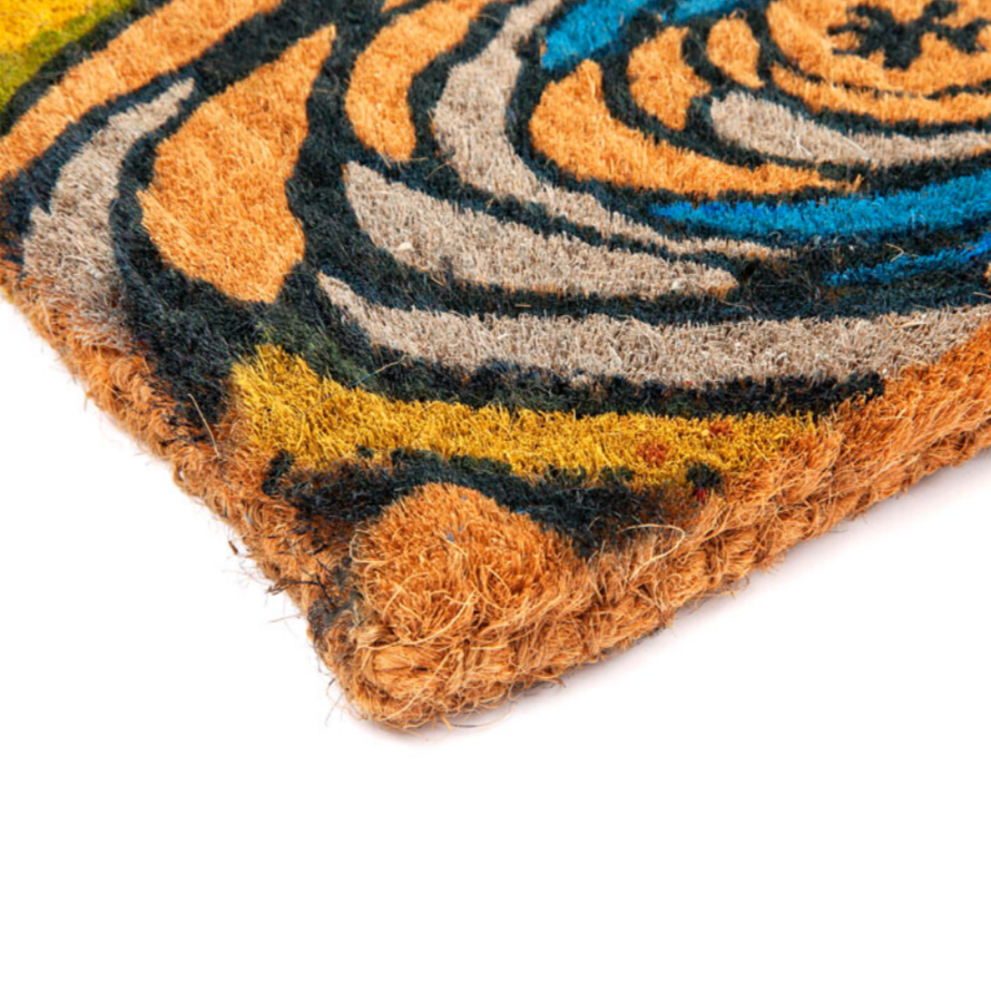 Watercolour Floral Thick Coir Doormat