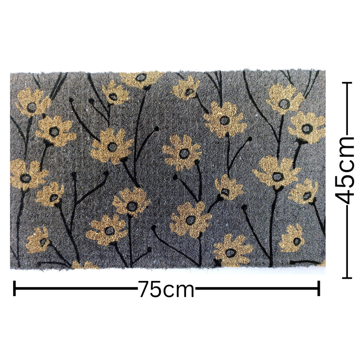 Wild Flowers 100% Coir Doormat