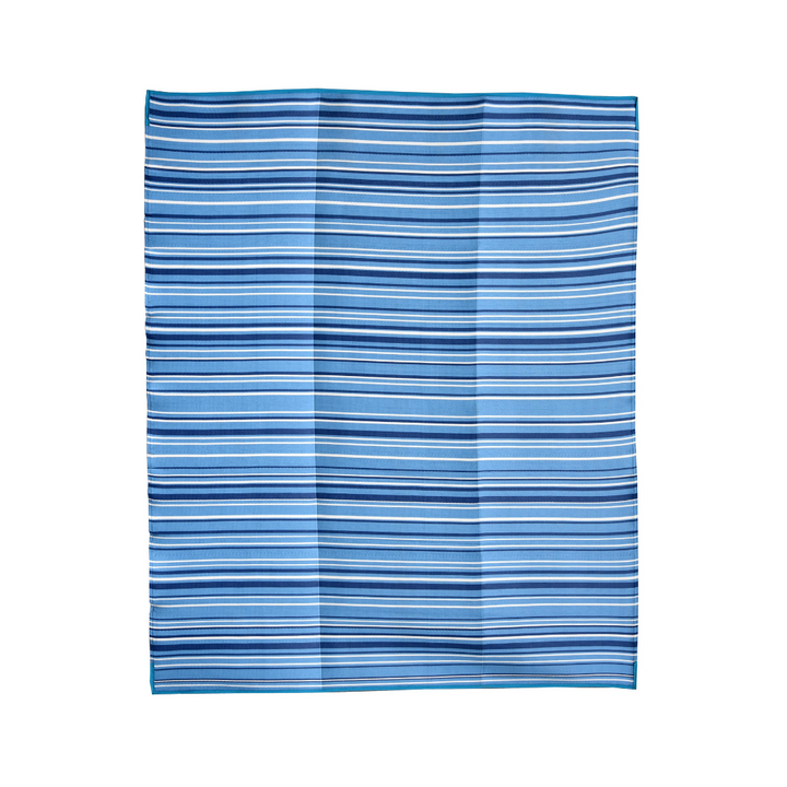 Zenith Blue Stripes Foldable Waterproof Large Camping Mat - 270x360 CM