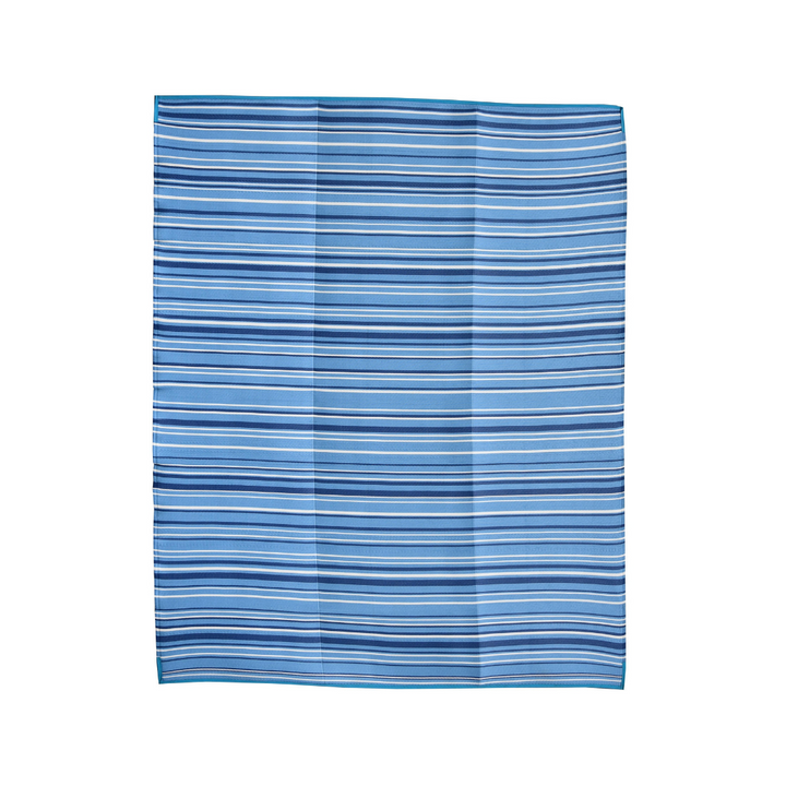 Zenith Blue Stripes Foldable Waterproof Large Camping Mat - 270x360 CM