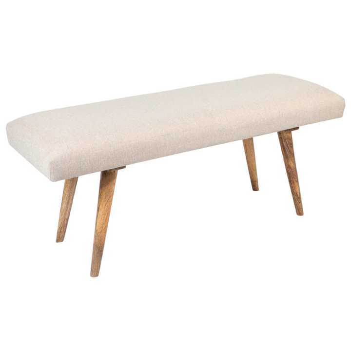 Celeste Beige Cushioned Bedroom Bench - 117 Cm - Benches Fab Habitat