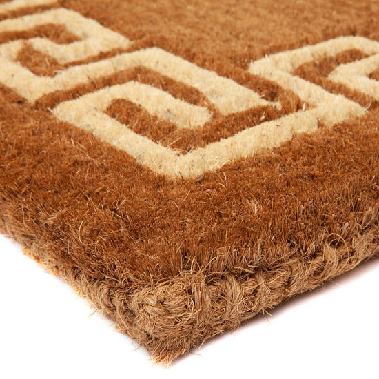 Athens Two Toned Thick Long Coir Doormat - Doormats Fab Habitat