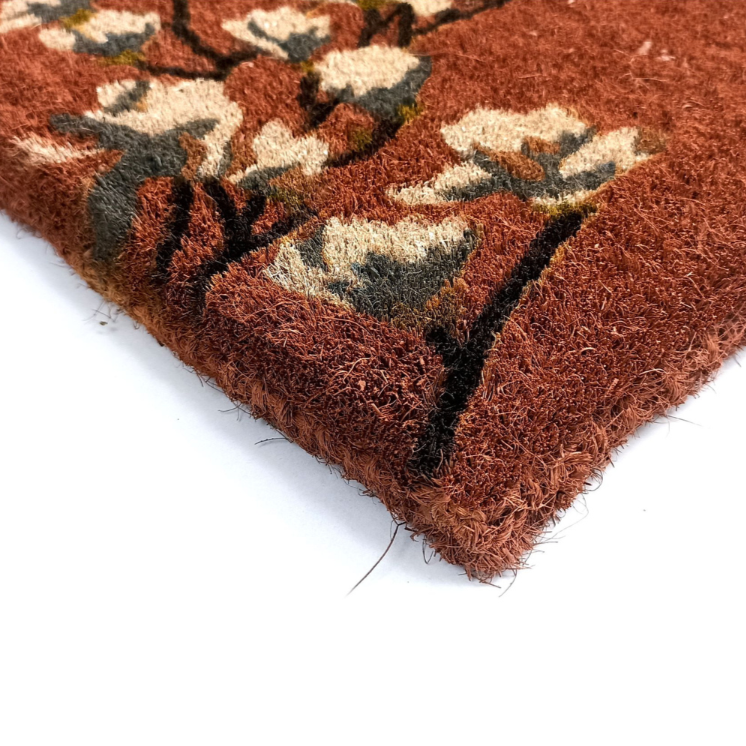 Magnolia Coral 100% Coir Doormat - Doormats Fab Habitat