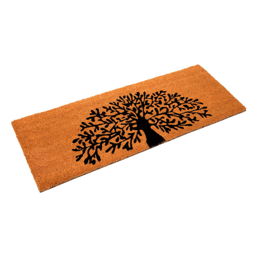 Tree Of Life PVC Backed Long Door Mat For Double Doors - Doormats Fab Habitat