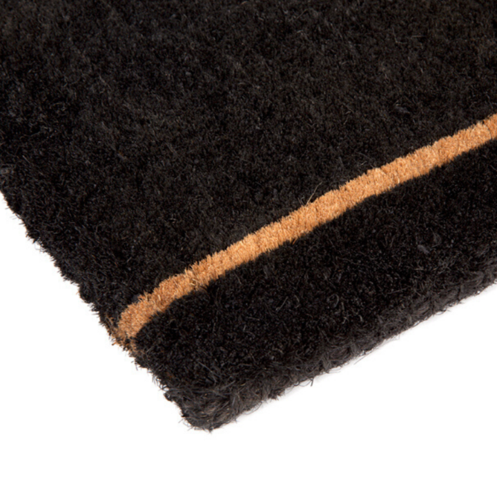 Ghar Black and Natural Coir Doormat - Doormats Fab Habitat