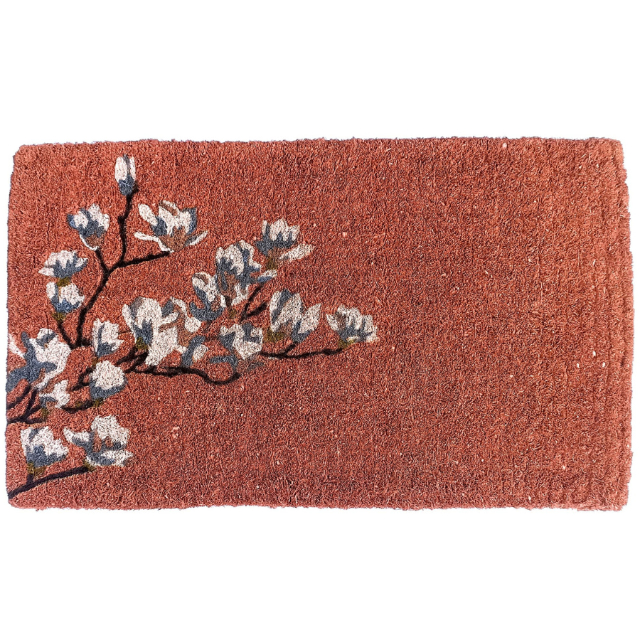 Magnolia Coral 100% Coir Doormat - Doormats Fab Habitat