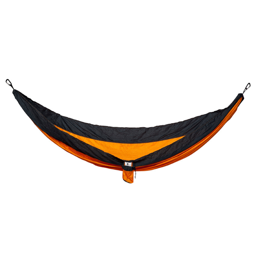 Travel Hammock - Dark Cheddar Body & Blueberry Border - Hammocks Fab Habitat