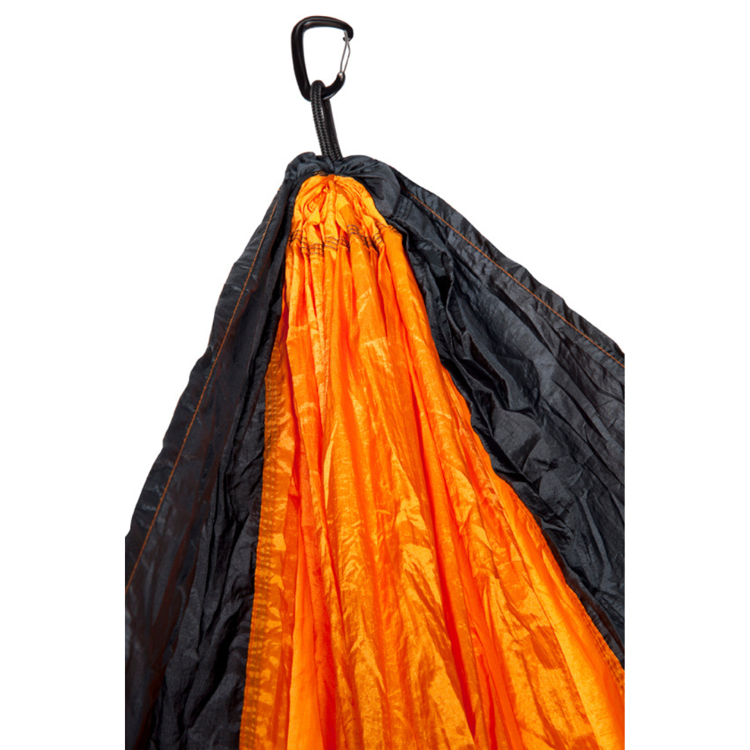 Travel Hammock - Dark Cheddar Body & Blueberry Border - Hammocks Fab Habitat