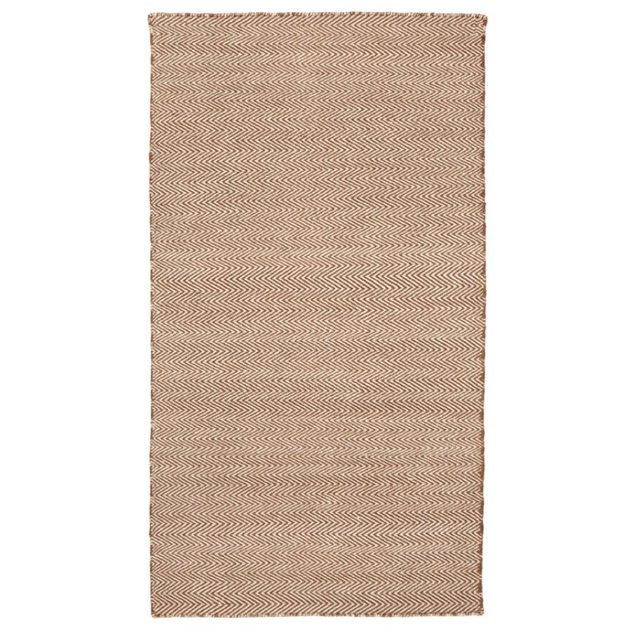 Herringbone Beige Indoor Outdoor Rug