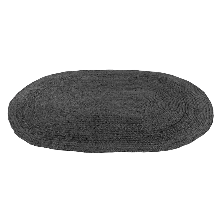 Phoenix Grey Oval Jute Area Rug - Jute Rug Fab Habitat