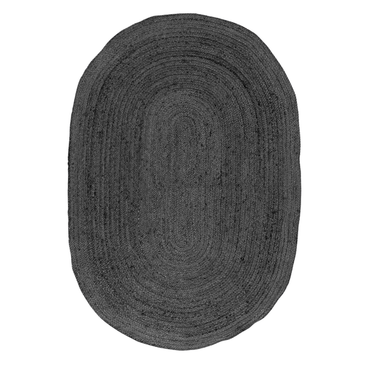 Phoenix Grey Oval Jute Rug - Jute Rug Fab Habitat