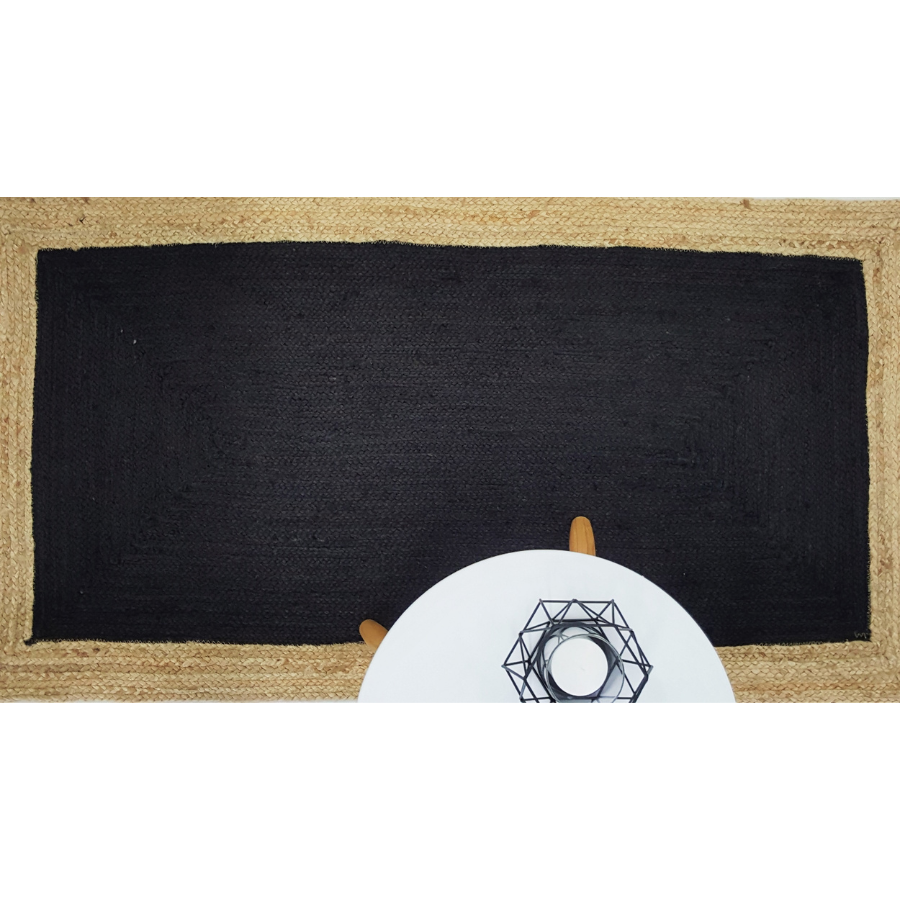 Phoenix Black Jute Large Rug - Jute Rug Fab Habitat