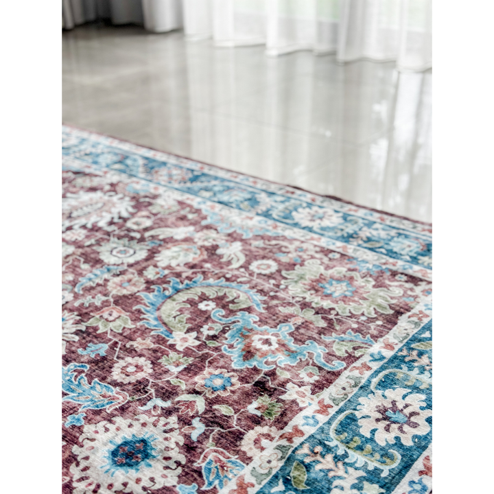 Imna Traditional Machine Washable Area Rug - Machine Washable Rugs Fab Habitat