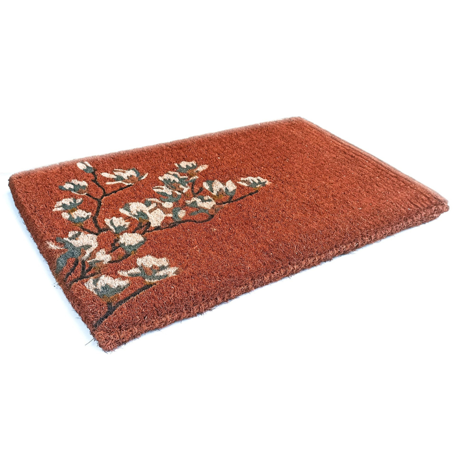 Magnolia Coral 100% Coir Doormat