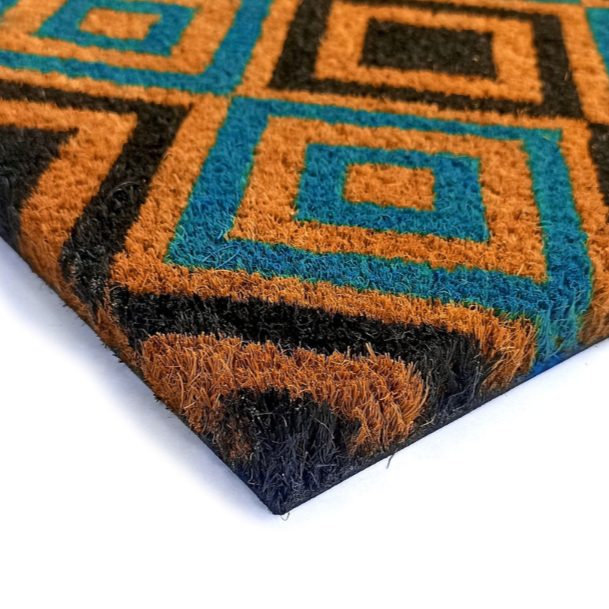 New Diamonds PVC Backed Long Coir Doormat