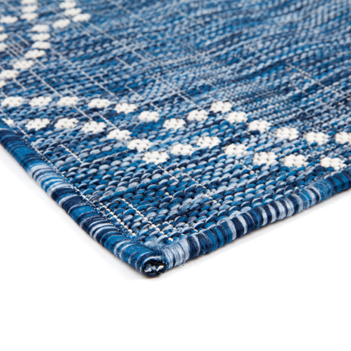 Jinju Blue Trellis Polypropylene Outdoor Rug - Outdoor Rugs Fab Habitat