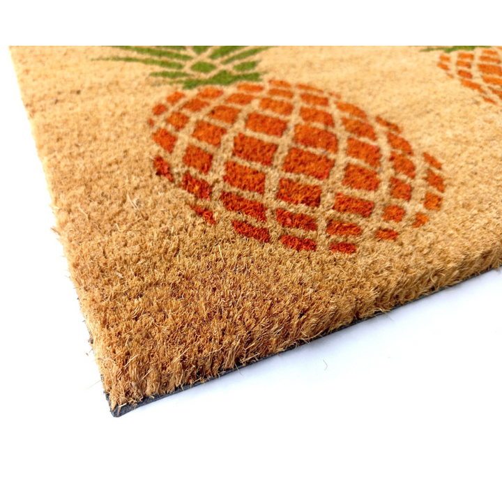 Welcome Pineapple PVC Backed Coir Doormat