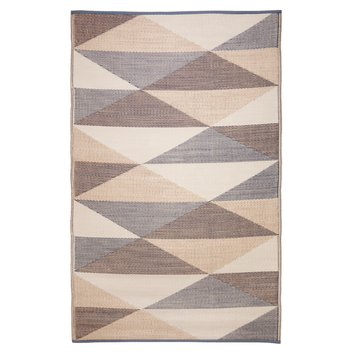 Monaco Champagne Beige and Cream Multicoloured Area Rug - Recycled Plastic Rugs & Mats Fab Habitat