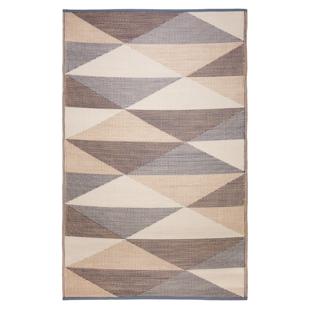 Monaco Champagne Beige and Cream Multicoloured Area Rug - Recycled Plastic Rugs & Mats Fab Habitat