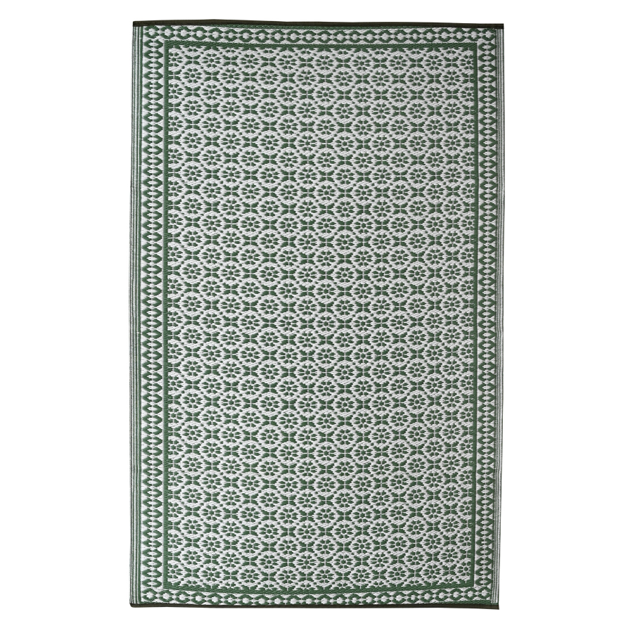 Ronda Sage Recycled Plastic Outdoor Large Rug - Recycled Plastic Rugs & Mats Fab Habitat