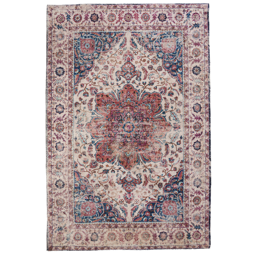 Babylon Multicolour Traditional Distressed Area Rug - Soft And Plush Turkish Rugs Fab Habitat