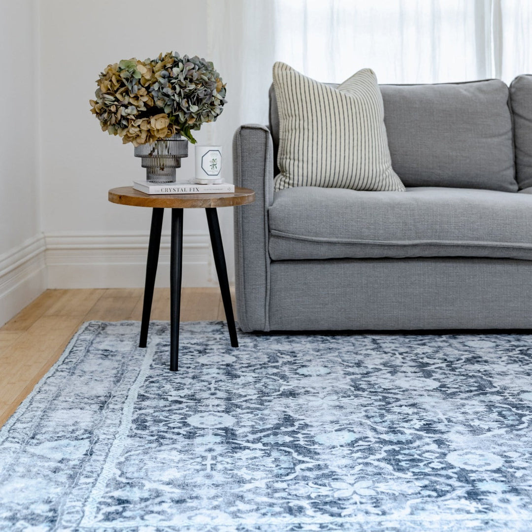 Meknes Monochrome Traditional Distressed Area Rug - Soft And Plush Turkish Rugs Fab Habitat