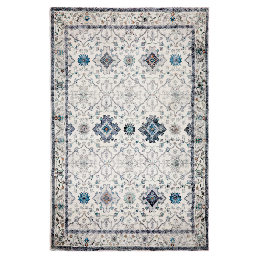 Susa Ivory Multicolour Traditional Distressed Area Rug - Soft And Plush Turkish Rugs Fab Habitat