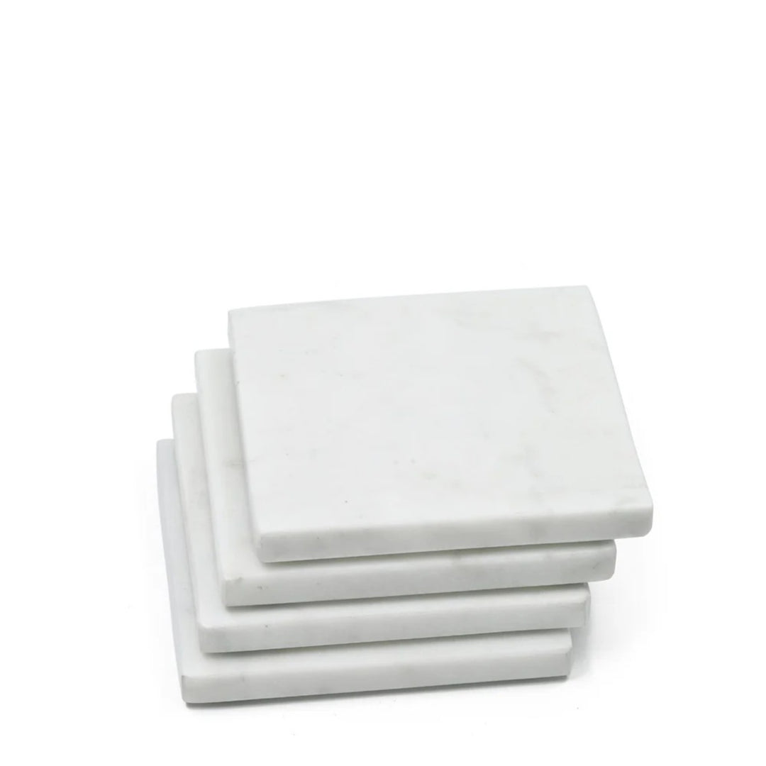 Set of 4 Watson Marble 10 cm Square Coaster