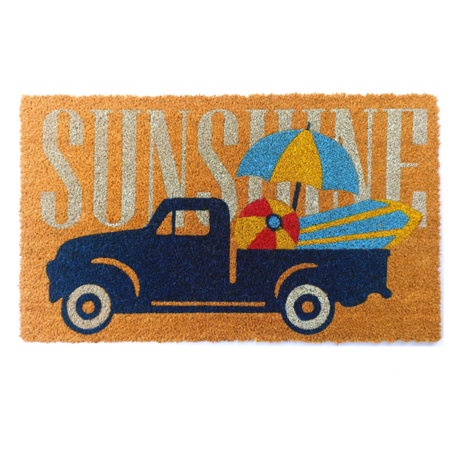 Sunshine PVC Backed Multicolour Long Coir Doormat