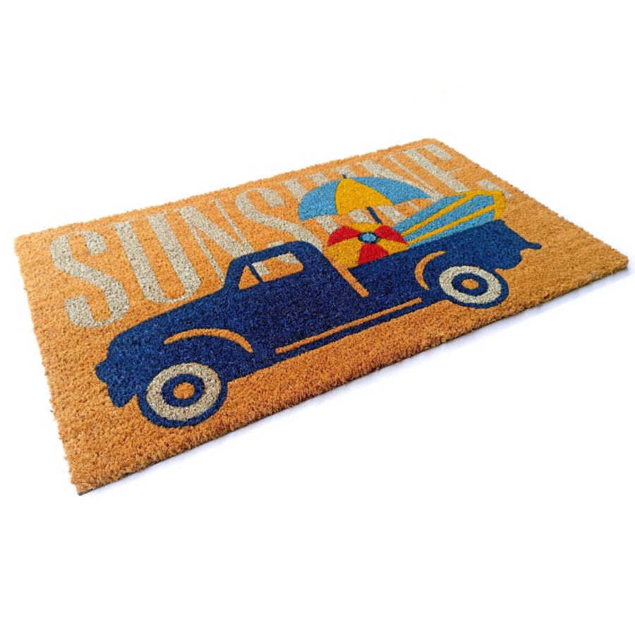 Sunshine Multicolour PVC Backed Coir Doormat